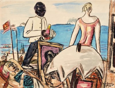 Zandvoort strand kávézó alkotó: Max Beckmann