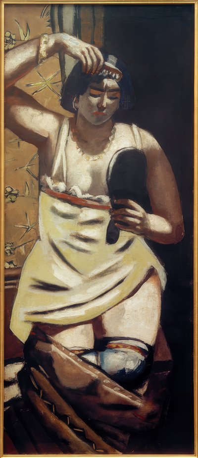 Cigány nő, meztelen tükörrel alkotó: Max Beckmann