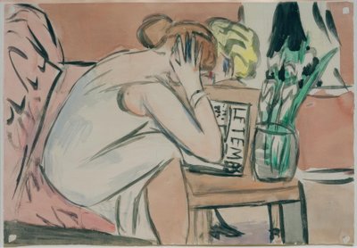 Két lány olvas alkotó: Max Beckmann
