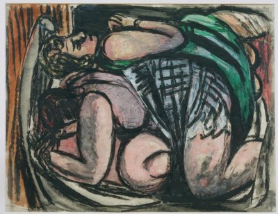 Két nő feküdt alkotó: Max Beckmann