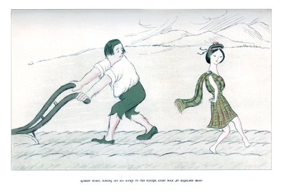 Robert Burns, miután az ekére tette a kezét, visszatekint az 1904-es Highland Mary-re. alkotó: Henry Maximilian Beerbohm