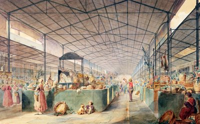 Les Halles belseje, 1835 alkotó: Max Berthelin