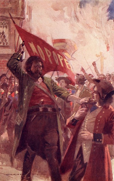 Hugh és Barnaby, előlap Charles Dickens „Barnaby Rudge: A Tale of the Riots of Eighty” című művéből (színes litó) alkotó: Max Cowper