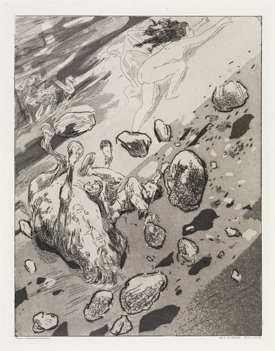 Hegyi omlás (Sátor, XIV. mű, 1. rész, 20. sz.) alkotó: Max Klinger