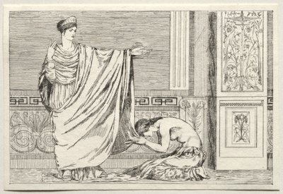 Ámor és psziché: Psyche és Juno, 1880. alkotó: Max Klinger