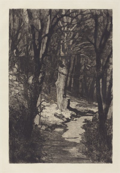 Im Walde az erdőben, 1883. alkotó: Max Klinger