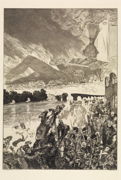 Háború (A halálról, második rész, Opus XI, 5. oldal) alkotó: Max Klinger