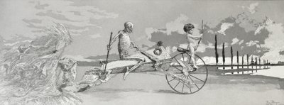 Szerelem, halál és túl, 1881, XII. lemez az Intermezziből (rézkarc, szárazhús és akvatinta) alkotó: Max Klinger