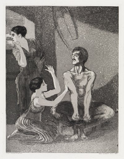 A lány és a nyílvessző (Sátor, XIV. mű, 1. rész, 9. szám) alkotó: Max Klinger