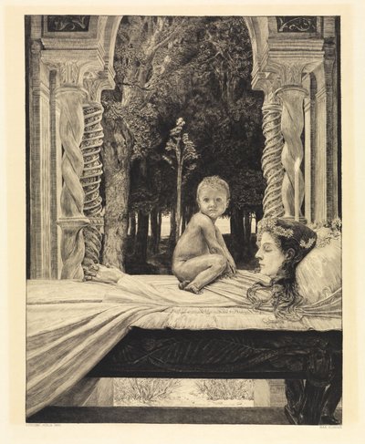 Anya és gyermek (Holt anya) (A halálról, második rész, Opus XI, 9. lap) alkotó: Max Klinger