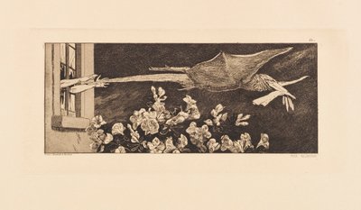 Opus VI, a Parafrázis a kesztyű megtalálásáról, 1881-ből. alkotó: Max Klinger