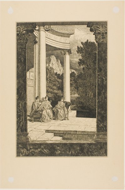 Psyche és nővérei, 18. lemez az Ámor és Psyche-től alkotó: Max Klinger