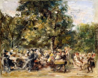 Kerti étterem a Havel folyón; Gartenlokal an der Havel, 1933 alkotó: Max Liebermann