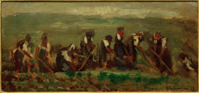 Dolgozók a répaföldön – összetételtanulmány alkotó: Max Liebermann