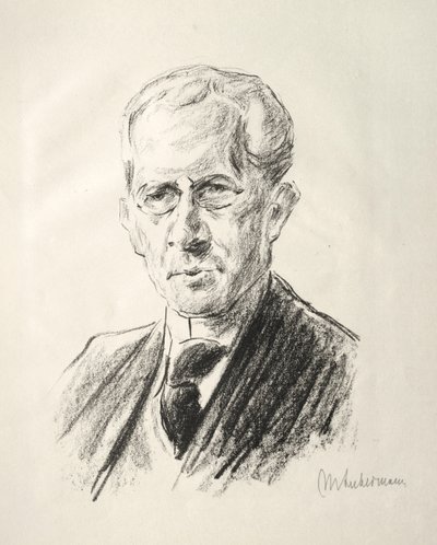 Arno Holz mappa: Arno Holz portréja, 1923. alkotó: Max Liebermann