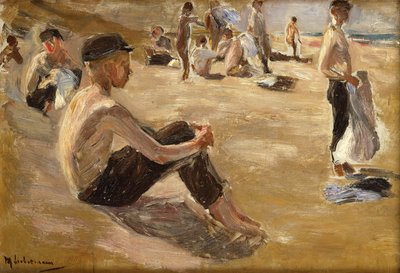 Fürdőző fiúk (olaj, tábla) alkotó: Max Liebermann