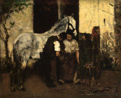A patkolókovácsnál alkotó: Max Liebermann