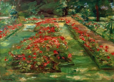 A virágos terasz a Wannsee kertben északra alkotó: Max Liebermann