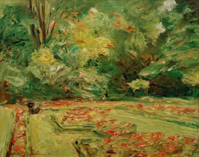 A virágterasz a Wannsee kertben északra alkotó: Max Liebermann