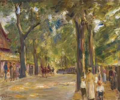 A nagy Seestrasse Wannsee-ben sétálókkal alkotó: Max Liebermann