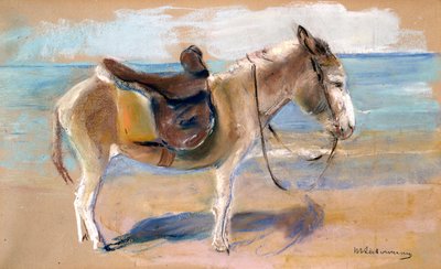 Szamár Noordwijk tengerpartján, 1908. alkotó: Max Liebermann