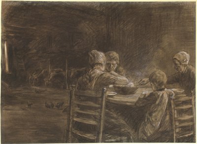 Kelet-fríz parasztok vacsoráznak alkotó: Max Liebermann