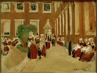 Szabad időszak az amszterdami árvaházban alkotó: Max Liebermann