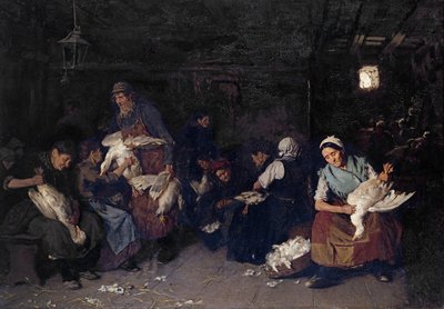 Libákat kopasztó nők alkotó: Max Liebermann
