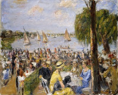 Garden Cafe a Wannsee mellett; kerti kávézó Wannsee-ben, alkotó: Max Liebermann