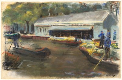 Gemusemarkt Delftben, 1907 alkotó: Max Liebermann