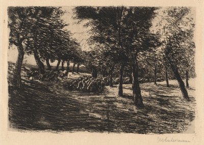 Birkacsorda fák alatt alkotó: Max Liebermann