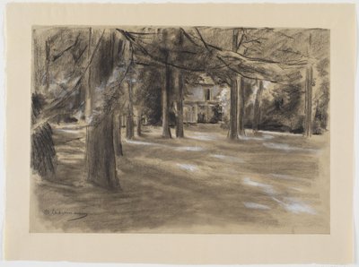 Holland parkos táj házakkal alkotó: Max Liebermann