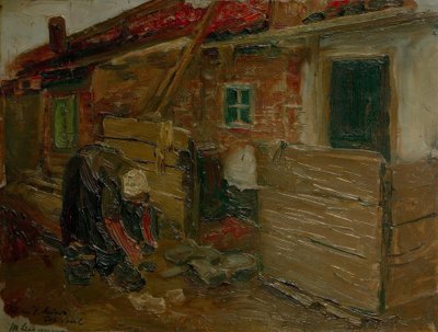Holland parasztház feleséggel alkotó: Max Liebermann