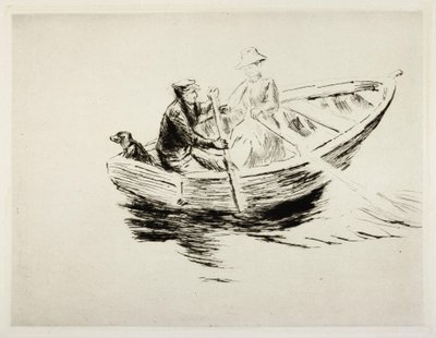 A csónakban alkotó: Max Liebermann
