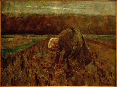 Burgonyagyűjtő alkotó: Max Liebermann