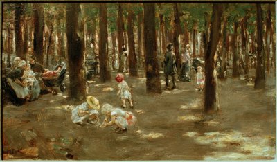 Játszótér a berlini Tiergartenben alkotó: Max Liebermann