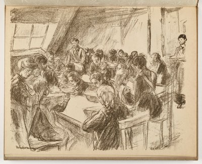 Gyermeknépkonyha (illusztráció a következőből: Művészet és művészek XIII, 6) alkotó: Max Liebermann