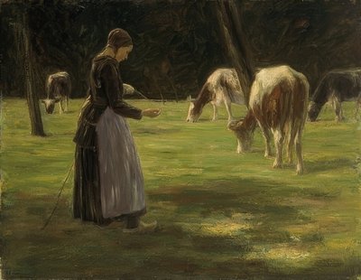Kuhhirtin. 1890-192 alkotó: Max Liebermann