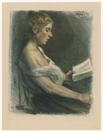 Olvasó lány alkotó: Max Liebermann