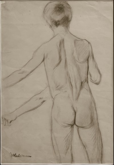 M.Liebermann, tanulmány a Fürdőfiúk című festményhez alkotó: Max Liebermann