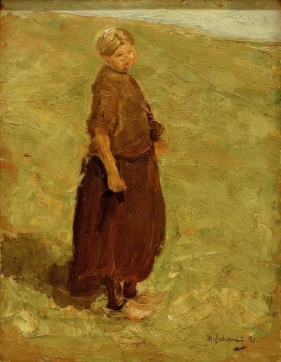 Lány a dűnéken, jobbra állva alkotó: Max Liebermann