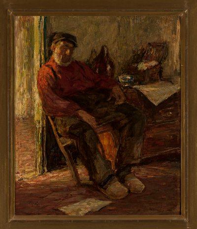 Férfi belső térben alkotó: Max Liebermann