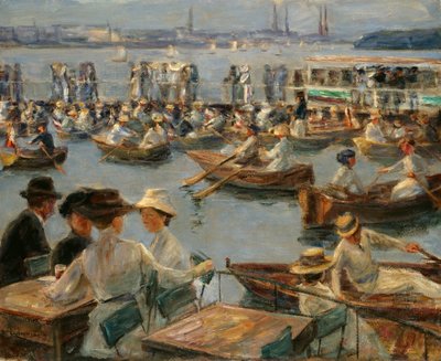 A hamburgi Alsteren, 1910 alkotó: Max Liebermann