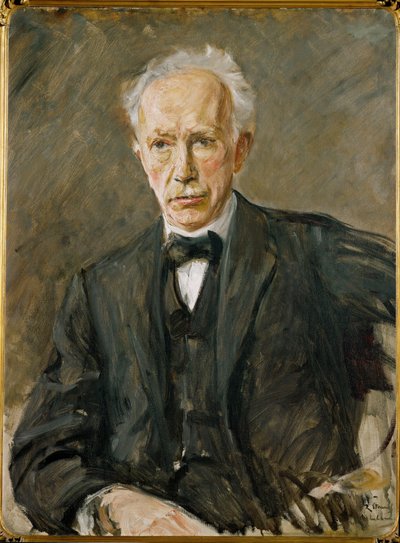 Richard Strauss zeneszerző portréja (festmény, vászon) alkotó: Max Liebermann