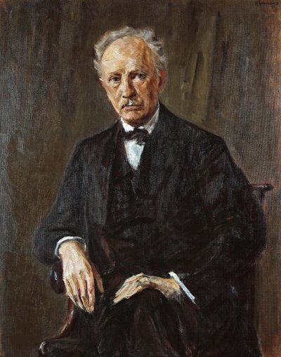 Richard Georg Strauss zeneszerző portréja 1864-1949, 1918. alkotó: Max Liebermann