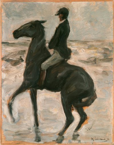 Lovas balra a tengerparton alkotó: Max Liebermann