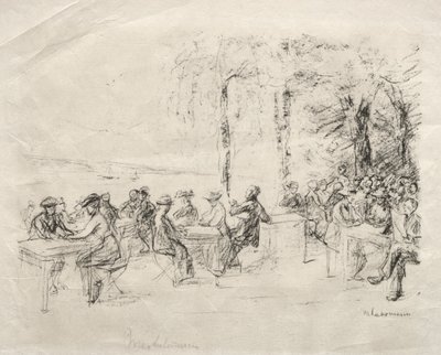 Vízparti étterem. alkotó: Max Liebermann