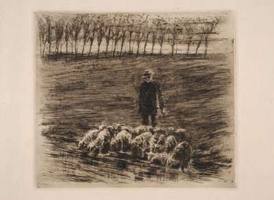 Juhnyáj az itatónál alkotó: Max Liebermann