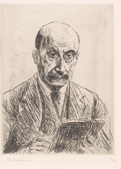 Rajzoló Max Liebermann önarcképe alkotó: Max Liebermann
