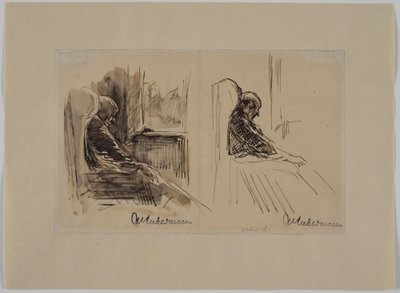 Két portré apjáról, Louis Liebermannról, karosszékben alkotó: Max Liebermann